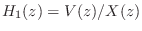 $ H_1(z)=V(z)/X(z)$