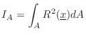 $\displaystyle I_A = \int_A R^2(\underline{x}) dA
$
