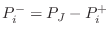 $ P_i^- = P_J -
P_i^+$
